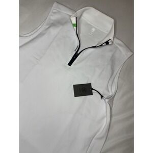G/Fore Golf Double Knit 1/4 Zip Pullover Vest‎ Men's XL SNO White NWT $245 Nylon